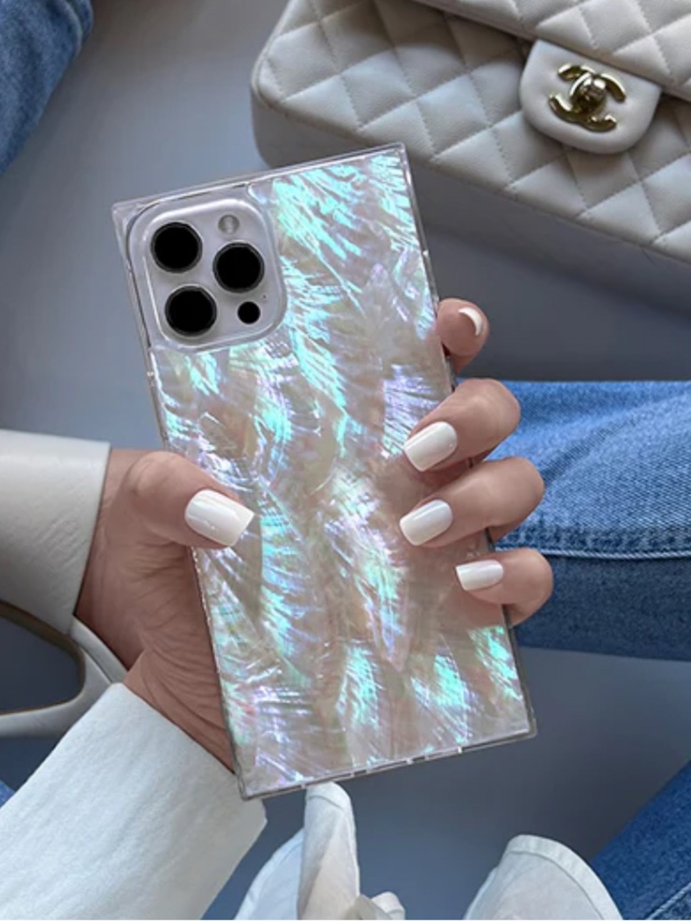 🆕 Flaunt Square | iPhone 17 Pro Max Mother of Pearl Case! - Picture 4 of 9